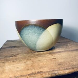 Vintage Pottery Craft Robert Maxwell Large Pottery Bowl Made in USA